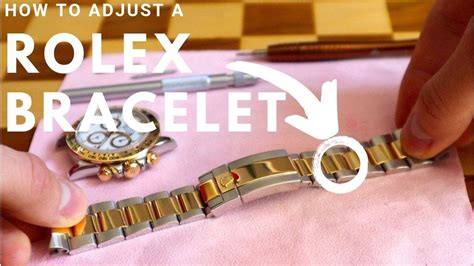 adjust rolex band|adjusting a rolex watch band.